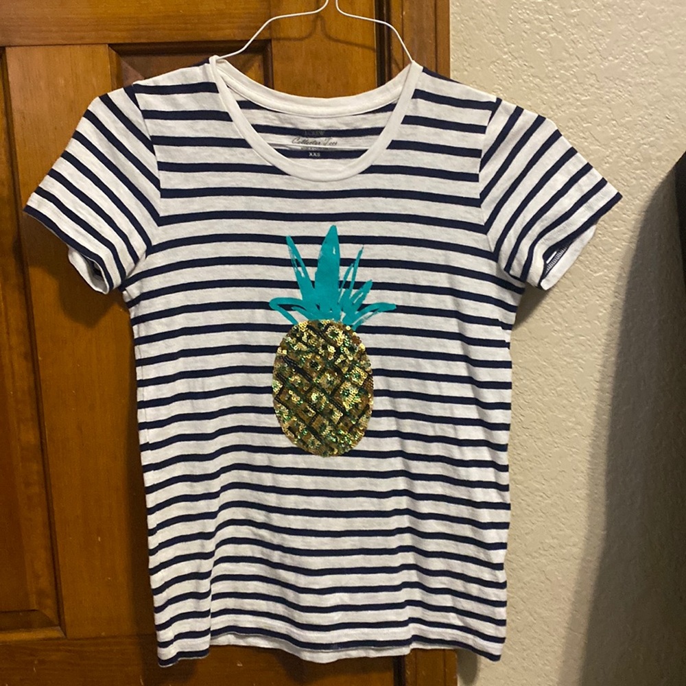 J crew XXS collector pineapple shirt with sequins. New